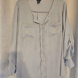 Striped Gray Women's Top